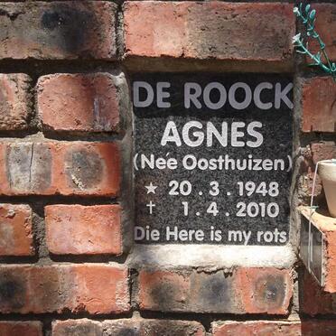 ROOCK Agnes, de nee OOSTHUIZEN 1948-2010