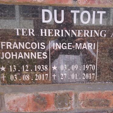 TOIT Francois Johannes, du 1938-2017 :: DU TOIT Inge-Mari 1970-2017