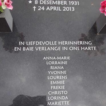 JONCK Lawrence Thomas 1928-2016 &amp; Rina STANDER 1931-2013 