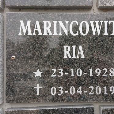 MARINCOWITZ Ria 1928-2019
