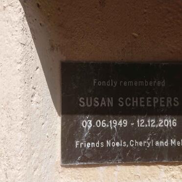 SCHEEPERS Susan 1949-2016
