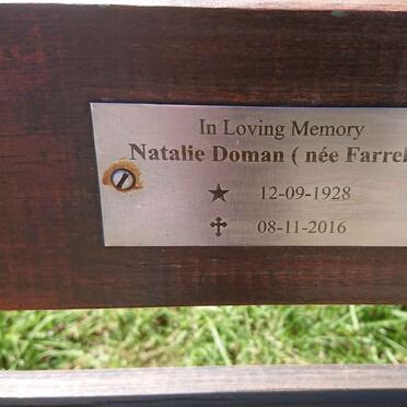 DOMAN Natalie nee FARRELL 1928-2016