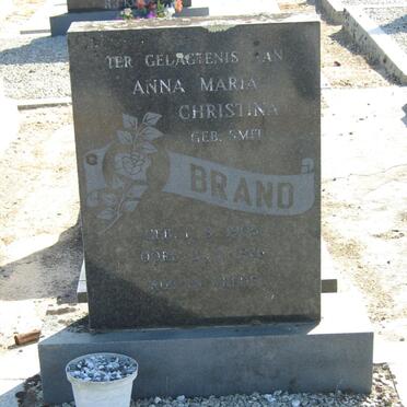 BRAND Anna Maria Christina nee SMIT 1905-1976