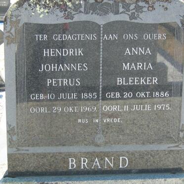 BRAND Hendrik Johannes Petrus 1885-1969 &amp; Anna Maria BLEEKER 1886-1975