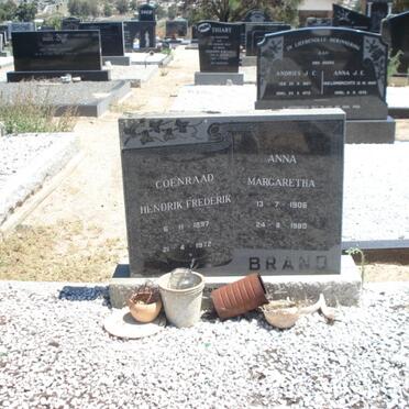 BRAND Coenraad Hendrik Frederik 1897-1972 &amp; Anna Margaretha 1906-1980