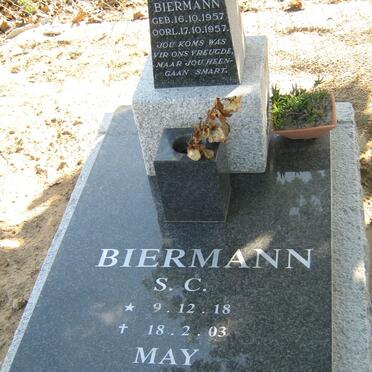 BIERMANN S.C. 1918-2003 &amp; May 1924-2010 :: BIERMANN John Baard 1957-1957