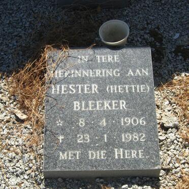 BLEEKER Hester 1906-1982