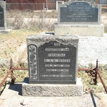 BESTER Francina H.J.H. 1860-1951