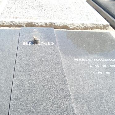 BRAND Hugo Amos 1916-2002 &amp; Maria Magdalena 1923-2002