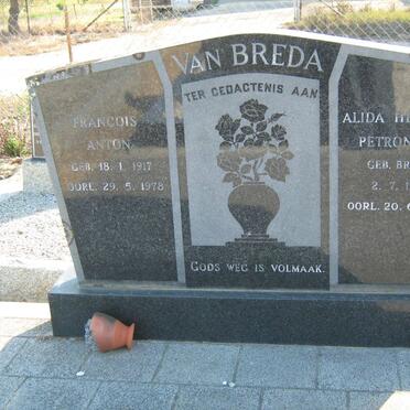 BREDA Francois Anton, van 1917-1978 &amp; Alida Hendrika Petronella BRAND 1915-1986