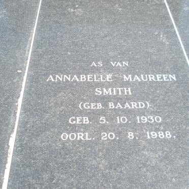BAARD Charl Wynand Louw 1903-1975 &amp; Isabella GROENEWALD 1904-1985 :: SMITH Annabelle Maureen nee BAARD 1930-1988