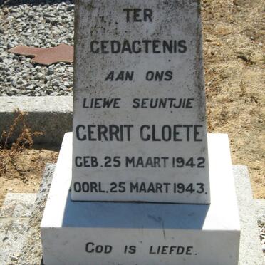 CLOETE Gerrit 1942-1943