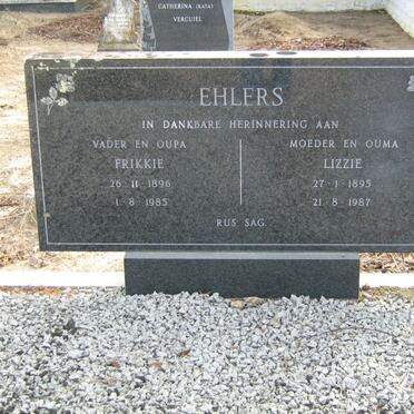 EHLERS Frikkie 1896-1985 &amp; Lizzie 1895-1987