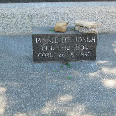 JONGH Jannie, de 1934-1992