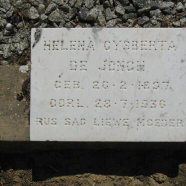 JONGH Helena Gysberta, de 1897-1936