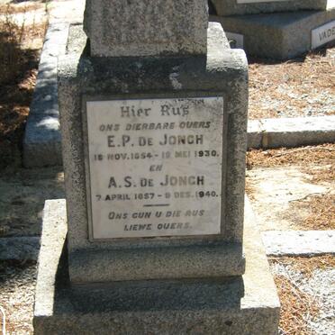 JONGH E.P., de 1854-1930 &amp; A.S. 1857-1940