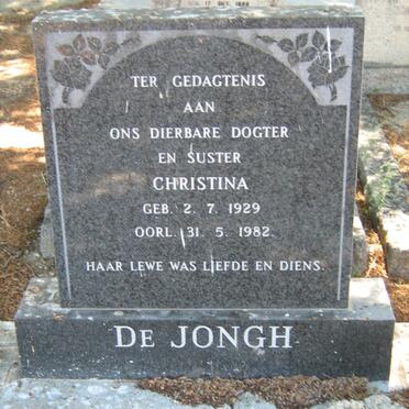 JONGH Christina, de 1929-1982