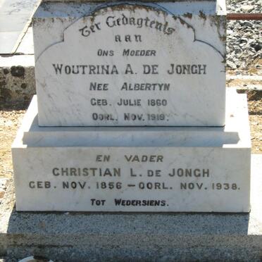 JONGH Christian L., de 1856-1938 &amp; Woutrina A. ALBERTYN 1860-1919