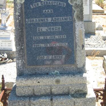 JONGH Johannes Adrianis, de 1859-1933