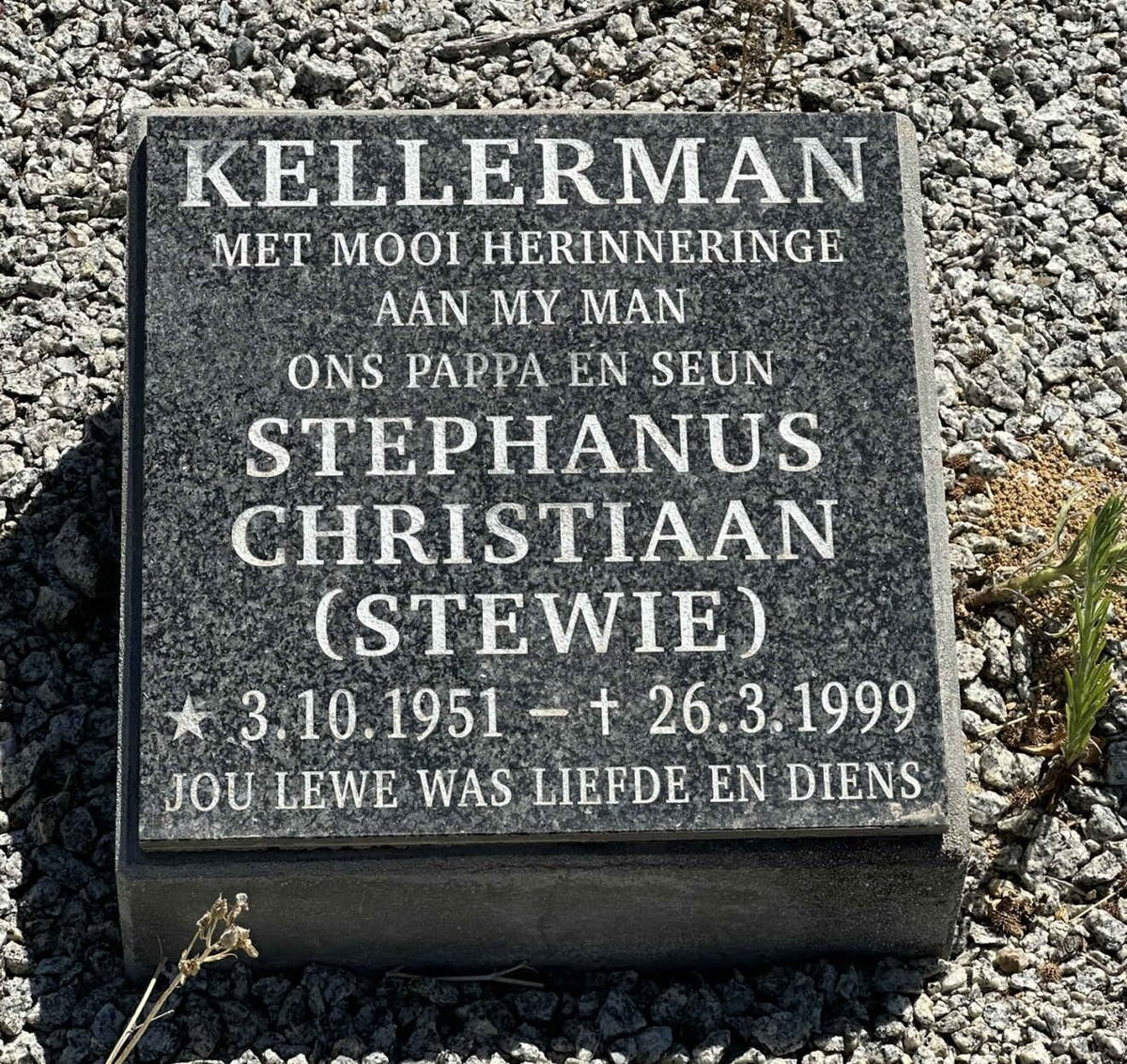 KELLERMAN Stephanus Christiaan 1951-1999