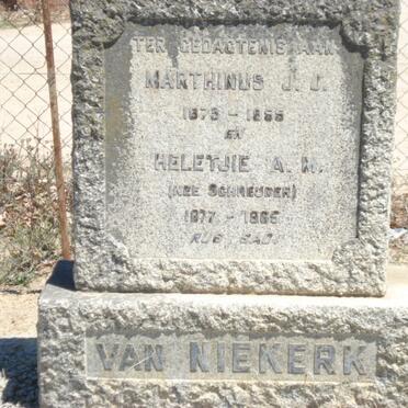 NIEKERK Marthinus J.J., van 1873-1955 &amp; Heletjie A.M. SCHREUDER 1877-1965
