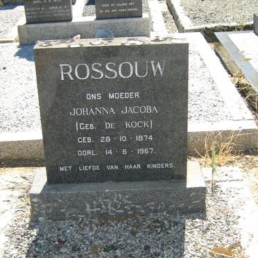 ROSSOUW Johanna Jacoba nee DE KOCK 1874-1967