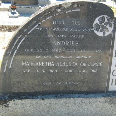 SLEIGH Andries 1887-1959 &amp; Margaretha Huberta DE JONGH 1889-1963