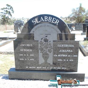 SLABBER Jacobus Hendrik 1900-1972 &amp; Gertruida Johanna BESTBIER 1900-1972