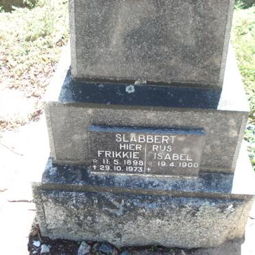SLABBERT Frikkie 1898-1973 &amp; Isabel 1900-