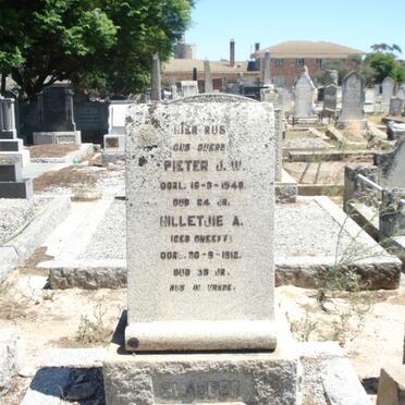 SLABBER Pieter J.W. –1948 &amp; Hilletjie A. GREEFF -1912
