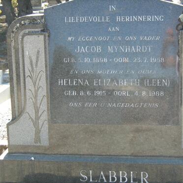 SLABBER Jacob Mynhardt 1898-1958 &amp; Helena Elizabeth 1915-1988