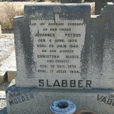 SLABBER Johannes Petrus 1874-1948 &amp; Christina Maria GREEFF 1875-1954