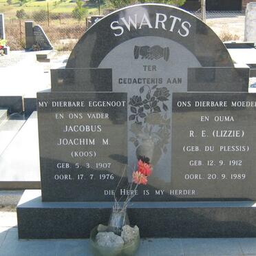 SWARTS Jacobus Joachim M. 1907-1976 &amp; R.E. DU PLESSIS 1912-1989