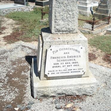 SCHREUDER Francois Andries 1860-1922