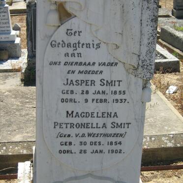 SMIT Jasper 1855-1937 &amp; Magdelena Petronella V.D. WESTHUIZEN 1854-1902