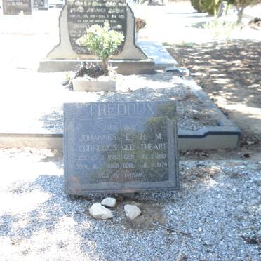 TREDOUX Johannes Cornelius 1883-1969 &amp; E.H.M. THEART 1890-1974