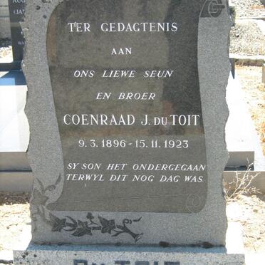TOIT Coenraad J., du 1896-1923