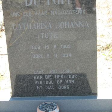 TOIT Catharina Johanna, du 1909-1994