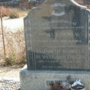 WAAL Daniel C., de 1883-1953 &amp; Elizabeth Isabella EHLERS 1889-1963