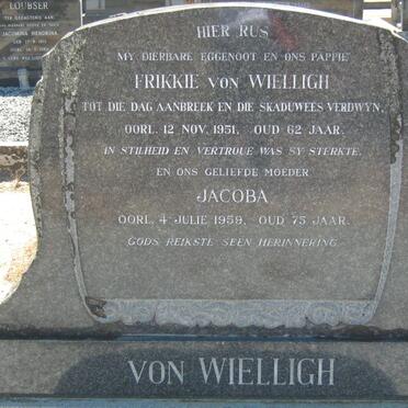 WIELLIGH Frikkie, von -1951 &amp; Jacoba -1959