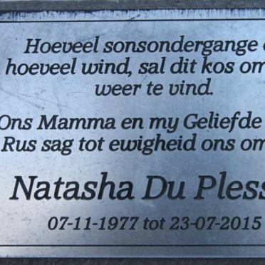 PLESSIS Natasha, du 1977-2015