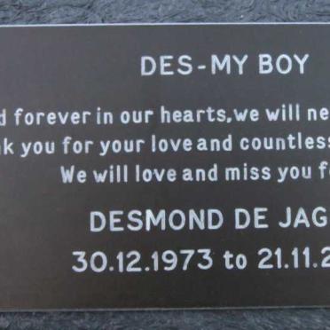 JAGER Desmond, de 1973-2010