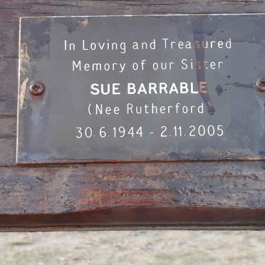 BARRABLE Sue nee RUTHERFORD 1944-2005