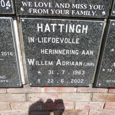 HATTINGH Willem Adriaan 1963-2002
