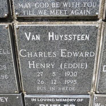 HUYSSTEEN Charles Edward Henry, van 1930-1995