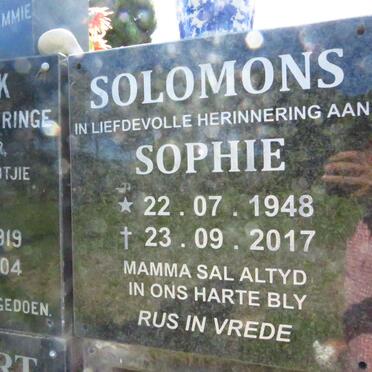SOLOMONS Sophie 1948-2017