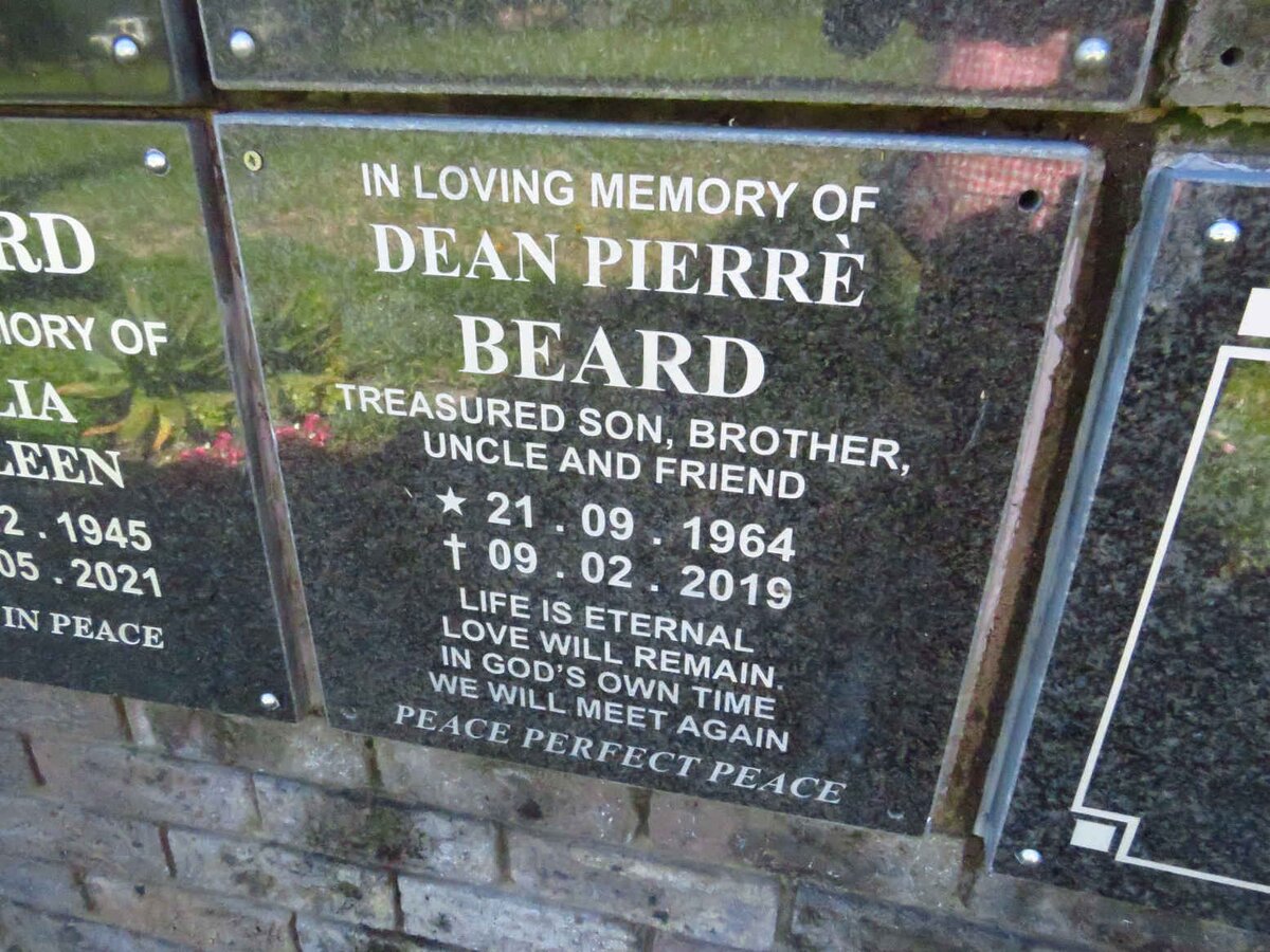 BEARD Dean Pierre 1964-2019