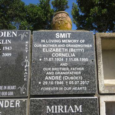 SMIT Elizabeth Cornelia 1924-1995 :: SMIT Andre 1946-2017