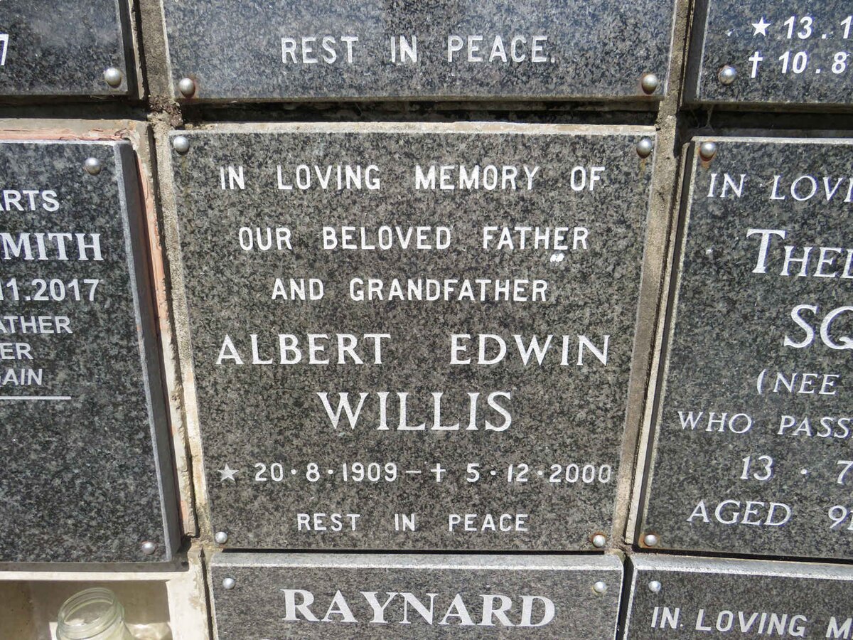 WILLIS Albert Edwin 1909-2000