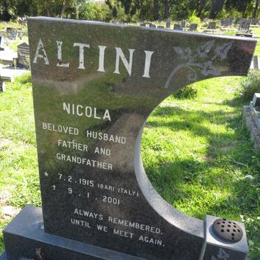 ALTINI Nicola 1915-2001